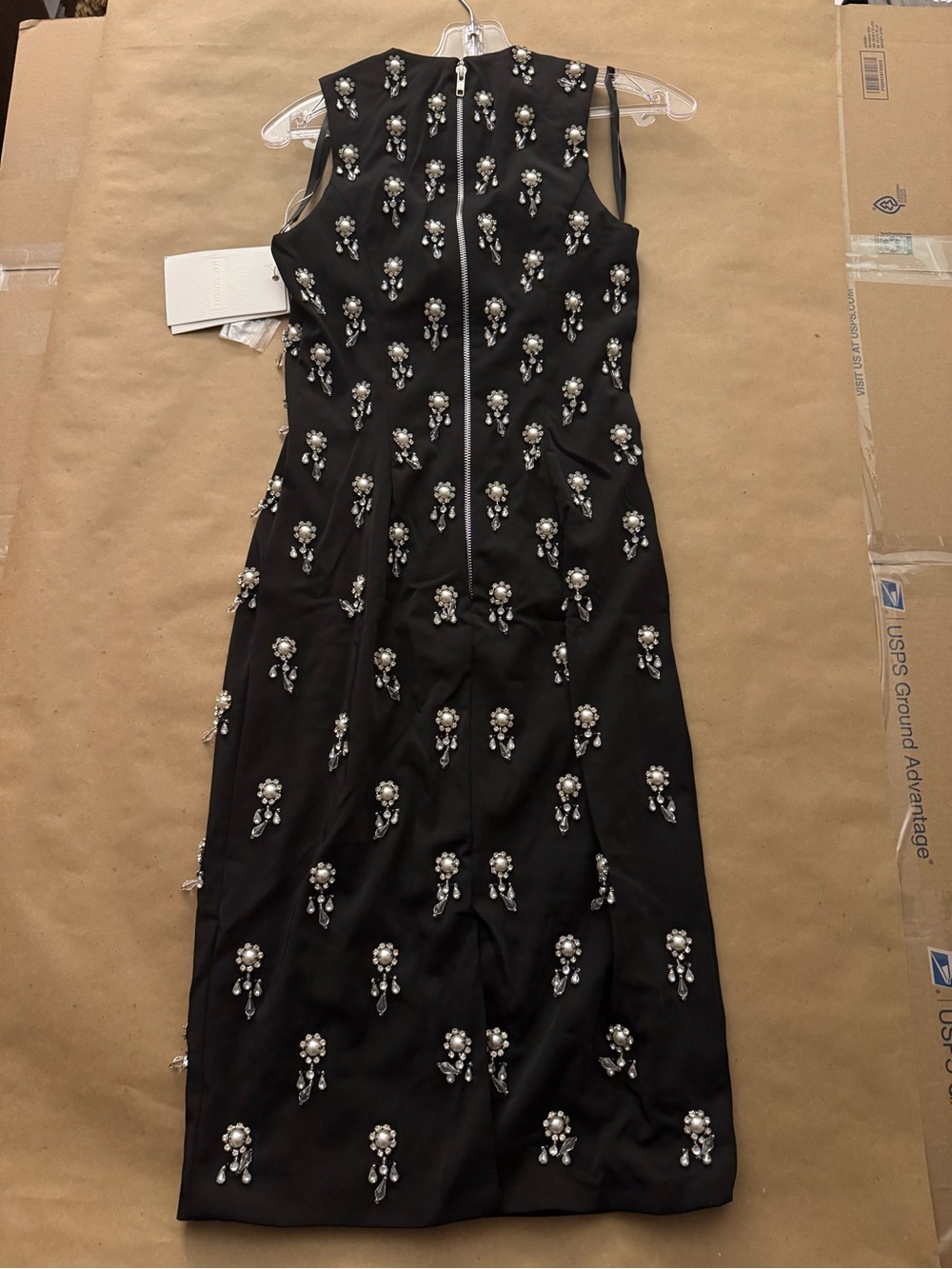 Mac Duggal 48801 Embellished Sleeveless Fitted Cocktail Dress, Midi, Size 0 NWT - Picture 7 of 16
